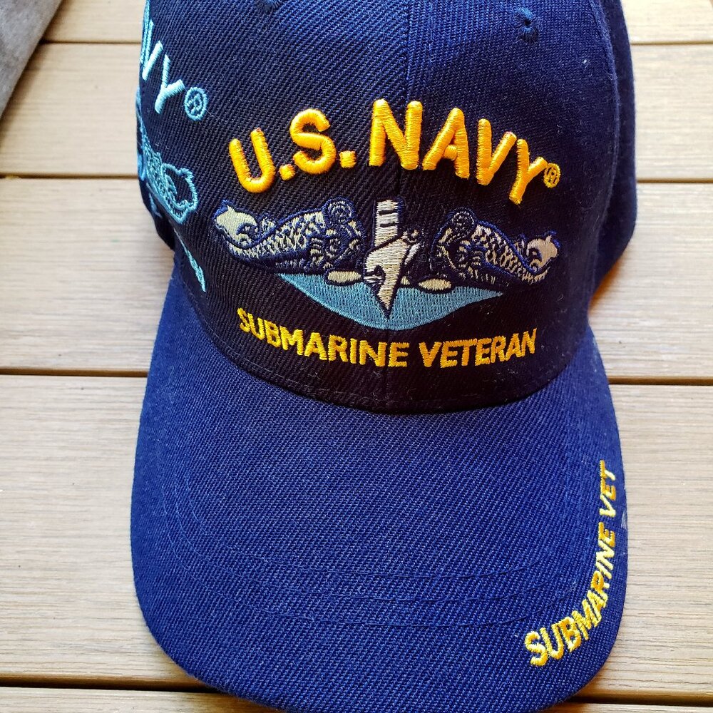 EUC UNITED STATES NAVY submarine veteran uniform navy blue / gold ballcap (OS)